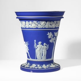 Monumental Wedgwood Jasperware Vase 14.5"