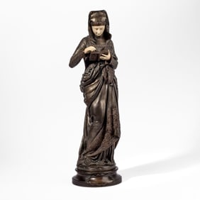 Albert Carrier Belluse 'La Liseuse' Bronze