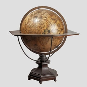 Antique Coronelli Library Floor Globe- 24" dia