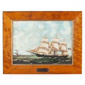Wedgwood GOLDEN WEST Clipper Ship Plaque