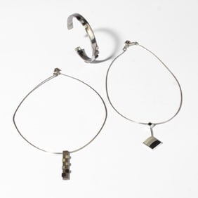 Wedgwood Jasper & Sterling Modernist Jewelry