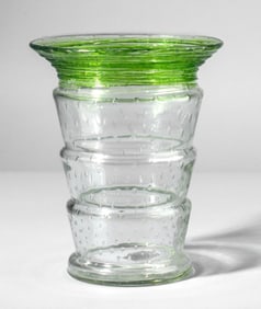 Steuben Threaded Art Glass Vase / Carder Era