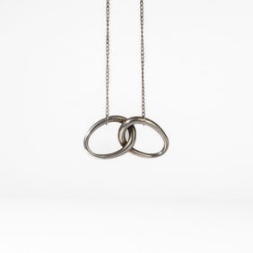 Tiffany & Co Peretti Sterling Double Loop Pendant
