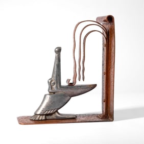 Art Deco Pelican Mixed Metal Bookend