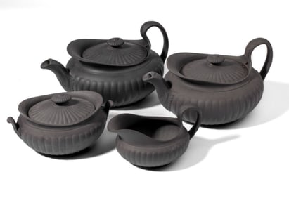 Wedgwood Black Basalt Tea Set