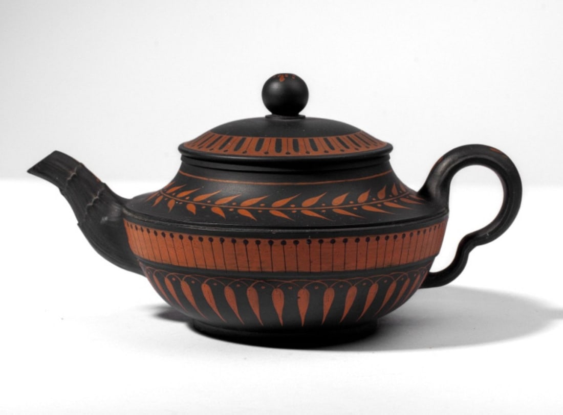 Wedgwood Black Basalt Encaustic Teapot (1 of 6)