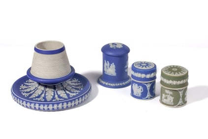 Wedgwood Jasperware Round Match Strike & Boxes