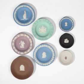 8 Wedgwood Jasperware Small Plates / Commemorative