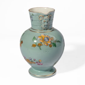 Wedgwood Chinioserie Enamel & Gilt Doric Jug