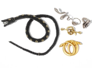 Collection of Snake Theme Jewelry