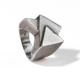 Vintage ZINA Modernist Sterling Ring