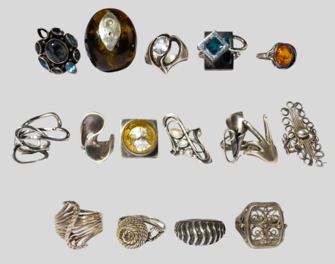 Collection of Modernist Rings / Sterling 925 (1 of 5)