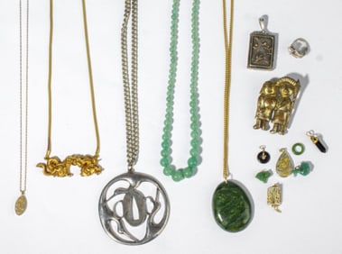 Asian Jewelry / 14K Gold & Alva Museum / Stone