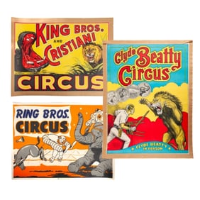 Group of 3 Vintage Circus Promotional Posters