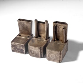 3 Chinese Baitong Inkwell / Opium Holders
