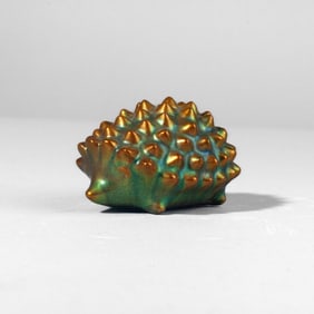 Zsolnay Eosin Hedgehog Ceramic Figurine