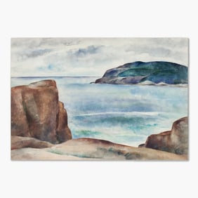 Raymond Hill (WA "Bar Harbor"  Watercolor on Paper, circa 1960