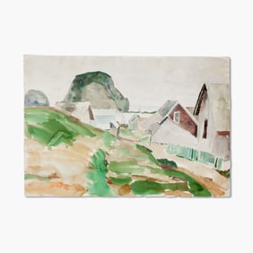 Walter Isaacs (WA) "Cannon Beach  Landscape" Watercolor on Paper, circa 1940