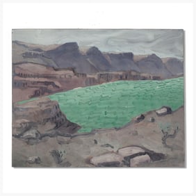 Joseph Goldberg (WA) "Soap Lake"  Encaustic on Linen, 1996