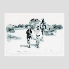 Randy Hayes (WA) "Mirage" Watercolor on Paper, 1994