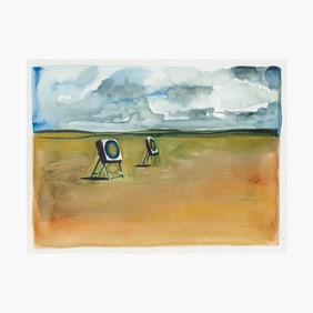 Randy Hayes (WA) "Targets" Watercolor on Paper, 1994