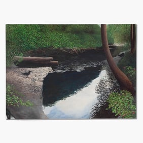 Roger L Jones (WA) "Brook and Bower" Acrylic on Canvas, 1987