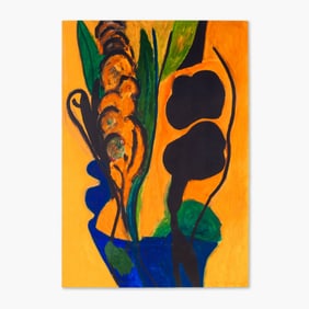 Joe Max Emminger (WA) "Fall Bouquet"  Acrylic on Paper, 1991