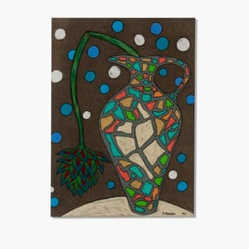 Juan Alonso (WA) "Bent" Mixed Media  Drawing on Paper, 1994