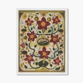 Tony Fitzpatrick "Immigrant Flowers" Etching and Aquatint, 1995