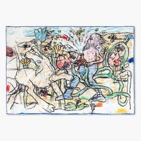 Gaylen Hansen (WA) "Garden Frenzy" Large Drawing, 1993