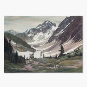 Ramona Hammerly (WA) "Cascade Pass" Watercolor, 1990