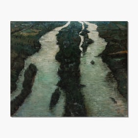 Chester Arnold "Receding Waters" Oil on Linen, 1995-6