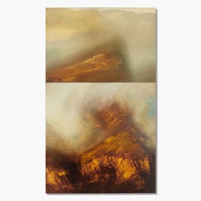 James Lavadour (OR) "Up Rising" Oil on Linen, 1992