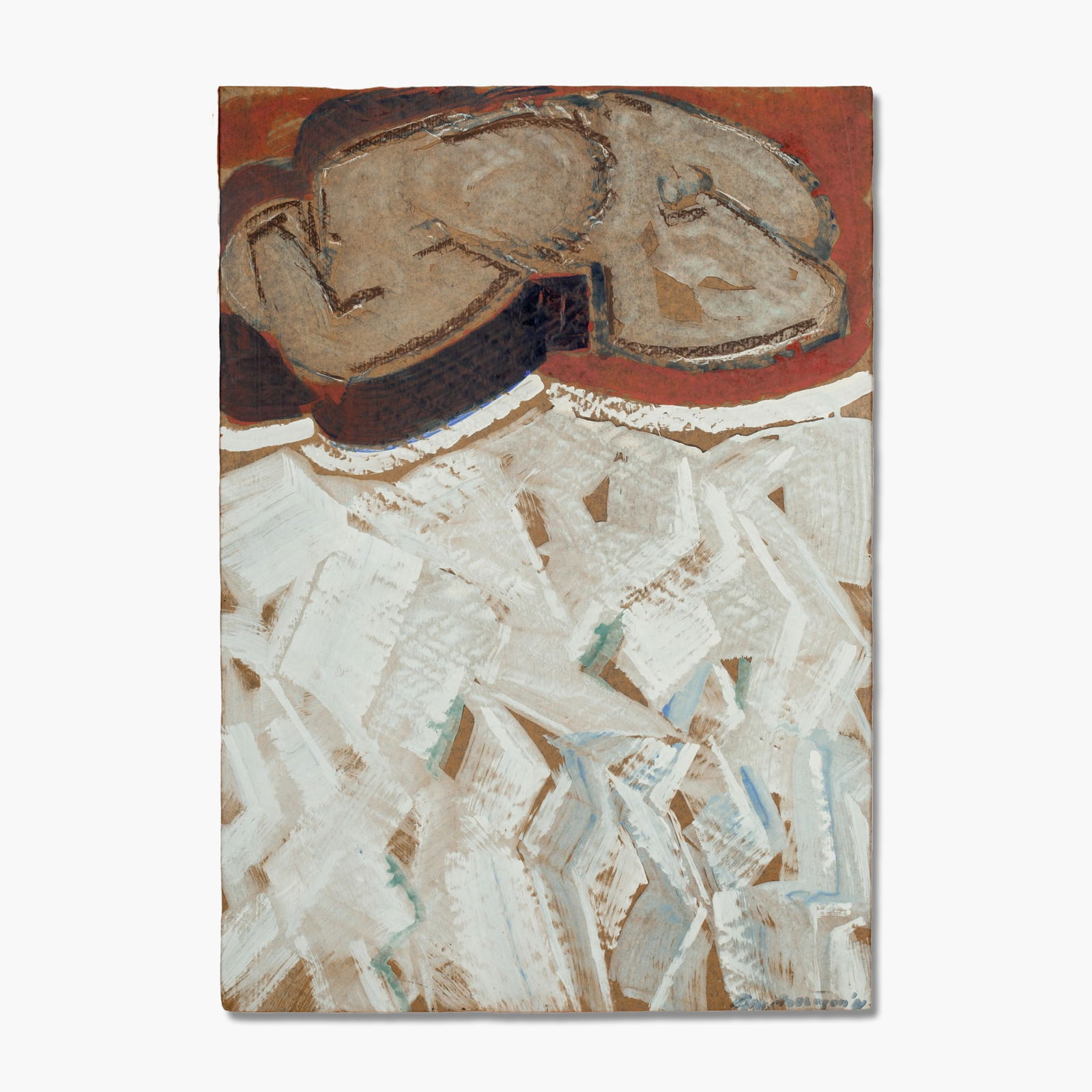 Guy Anderson (WA) "Torso Over the Sea" Oil on Paper laid to board, 1981 (1 of 8)