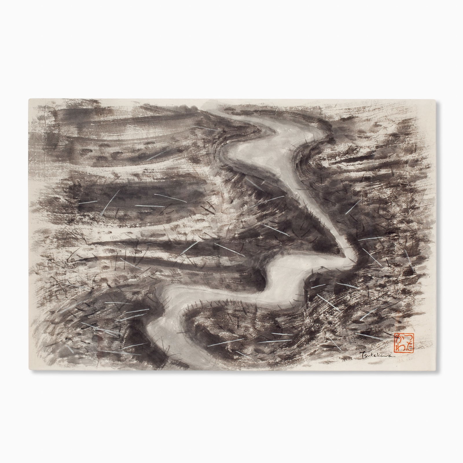 George Tsutakawa (WA) "Aftermath (Mt. St. Helens)" Ink and Gouache on Paper, 1981 (1 of 6)