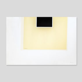 Robert Motherwell "London Series II: #66: Black,  Yellow, White" Lithograph, 1970-71