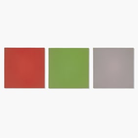 Anne Appleby "Indian Paint Brush" Triptych Oil and Wax on Wood Panels, 1998