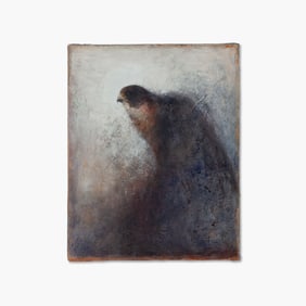 Ed Musante "Bird Out of the Dark" Mixed Media on Panel, 1994