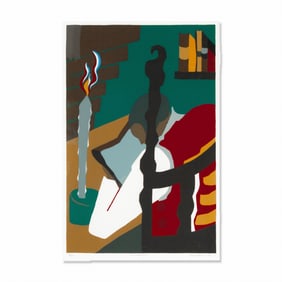 Jacob Lawrence (WA) "Contemplation" Serigraph, 1993