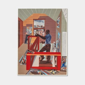 Jacob Lawrence (WA) "Studio" Lithograph, 1996