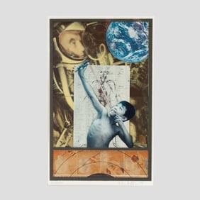 William Scarbrough "Slingshot" Mixed Media Collage, 1995