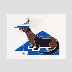 Thomas Stream "I Cry for You (Otter)" Gouache, 1994