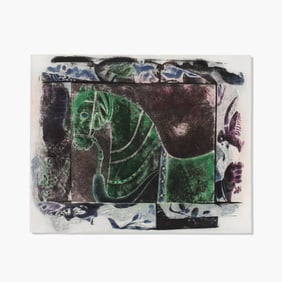 Carolyn Kreig (WA) "Blue Horse" Aquatint, 1998