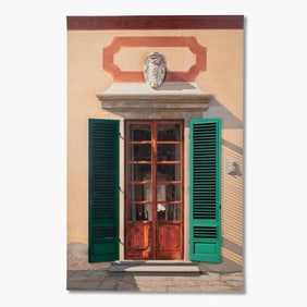 Tom Fawkes (OR) Porta Medici,  Mezzogiorno" LARGE Acrylic on Panel with Low Relief,  1993