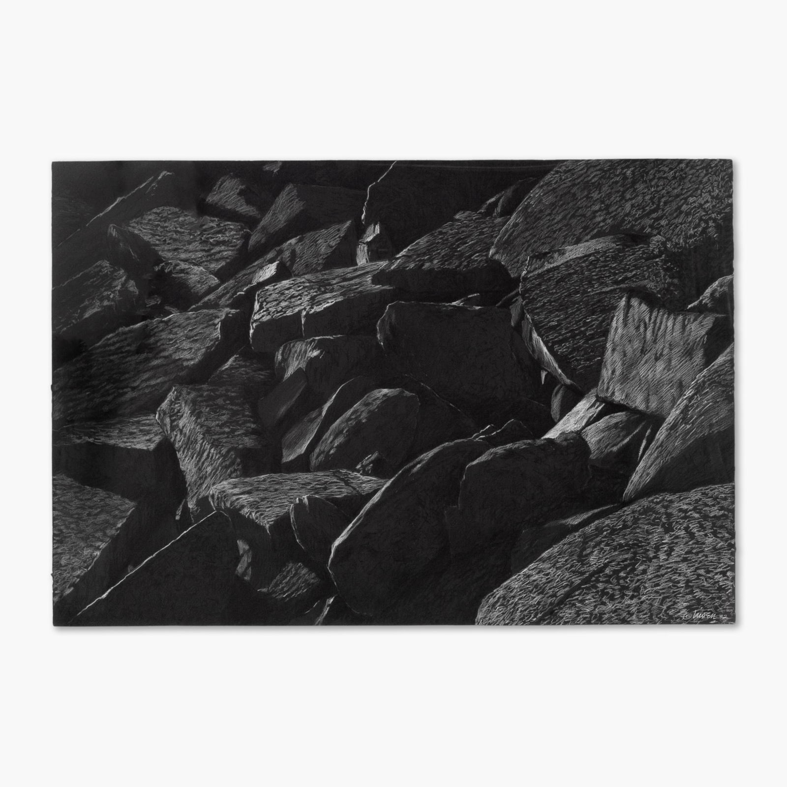 Alan Moen (WA) "Rockslide #6" Marker on Paper, 1982 (1 of 5)