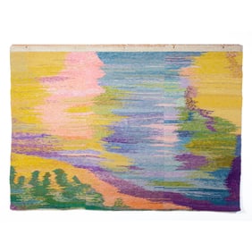 Adeline Turman  "Atrium II  (Yellow)" LARGE Woven Tapestry, 1985