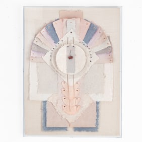 Celeste Simon  "An Ossuary Habitat"  Handmade Paper Sculptural Artwork, 1985