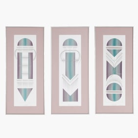 Tuininga Mixed Media Triptych, 1988