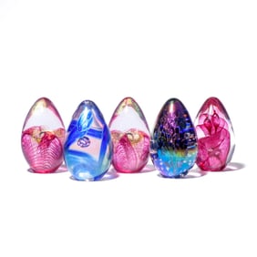 Glass Eye Studio GES Egg Paperweights