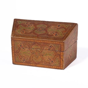 Antique Kashmiri Paisley Lacquer Desk Box